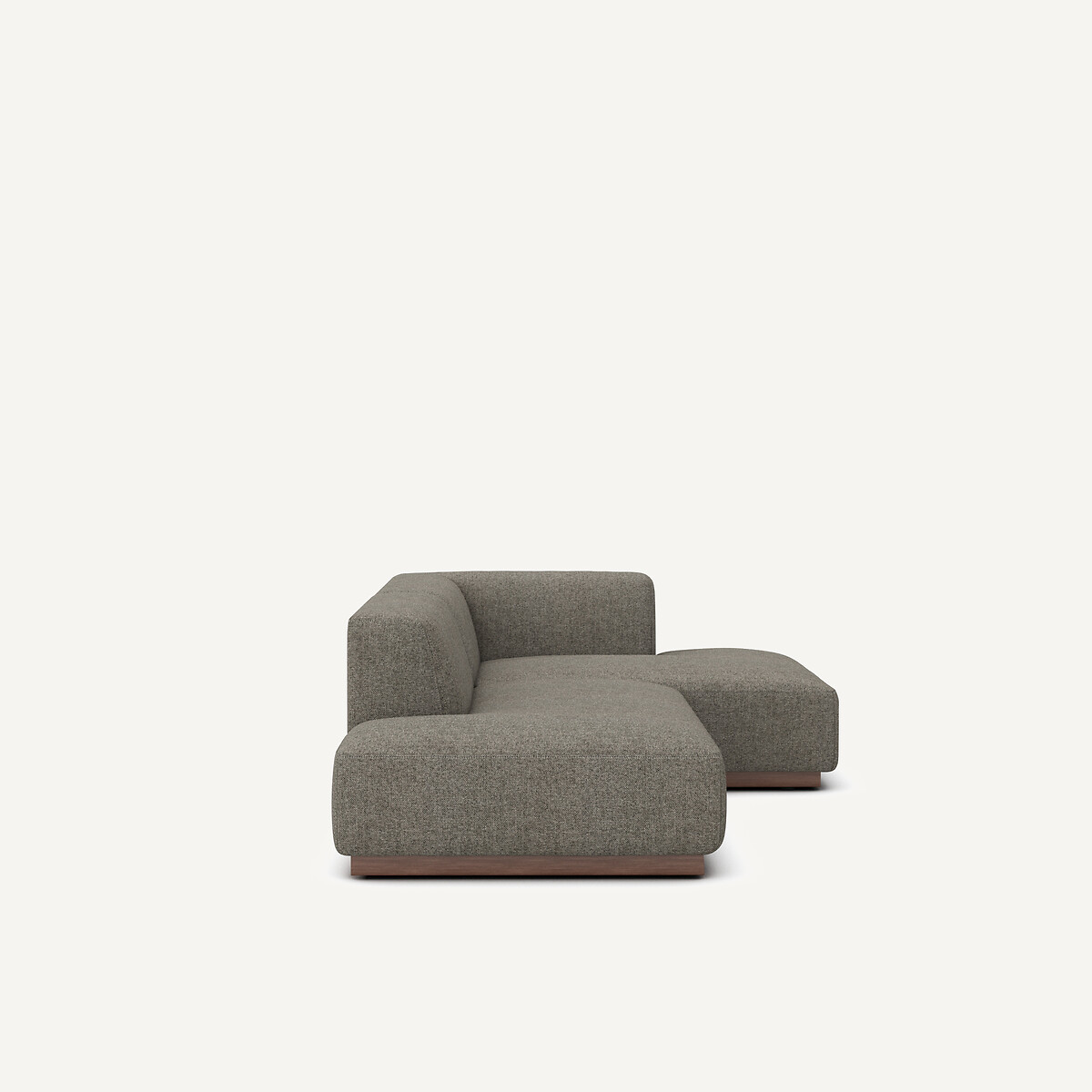 Sofá esquinero recto de tweed, JACOPO capuchino, AM.PM