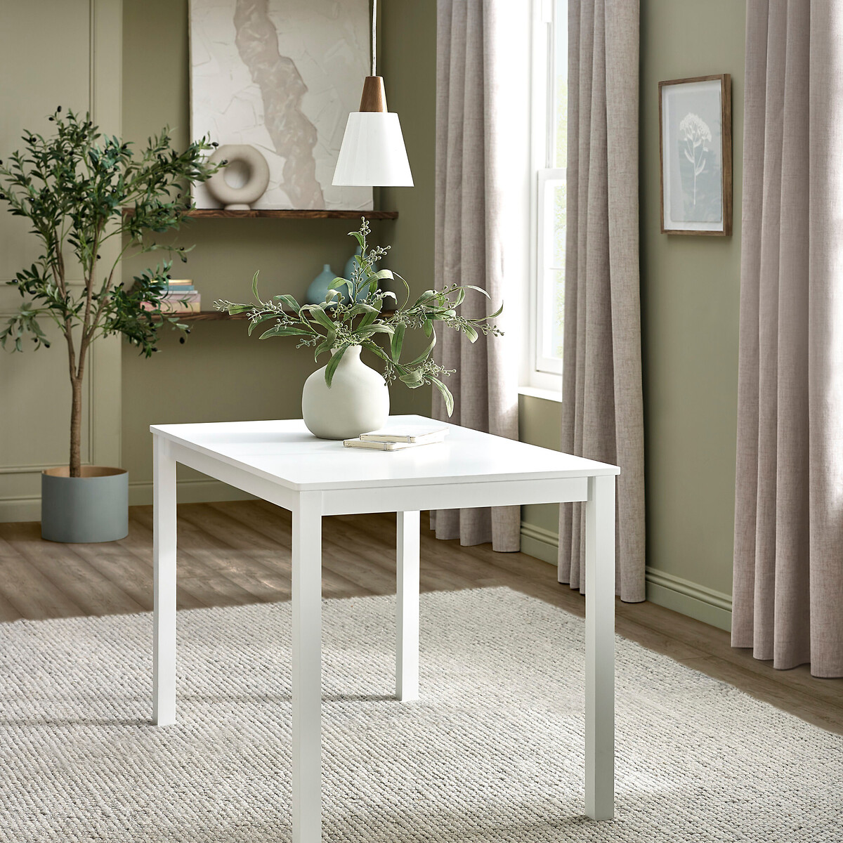 Keaton Rectangular Dining Table & Chairs Set (Seats 4) white, SO'HOME