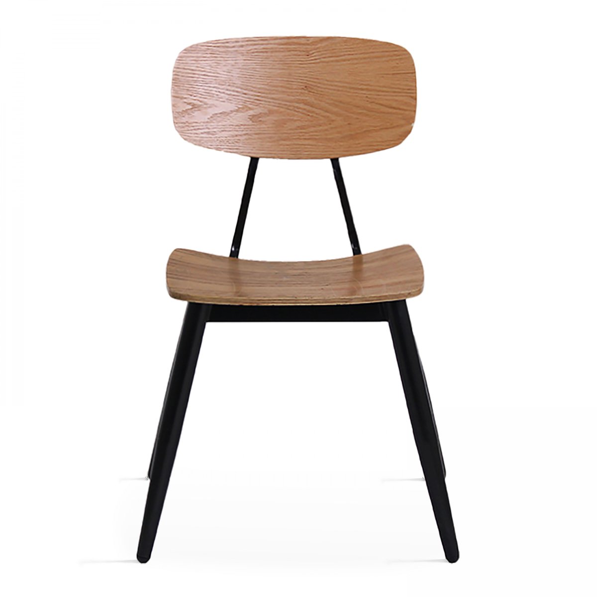 Lot de 2 chaises en bois, STUDO marron, OVIALA