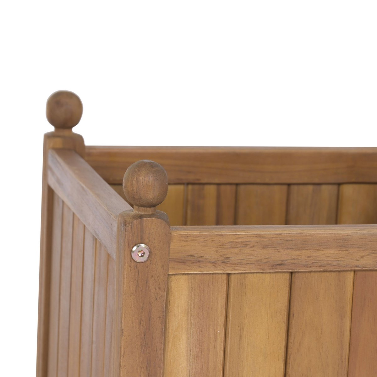 Set de 3 cache-pots classiques en bois d'acacia 40x40x46cm bois, WADIGA
