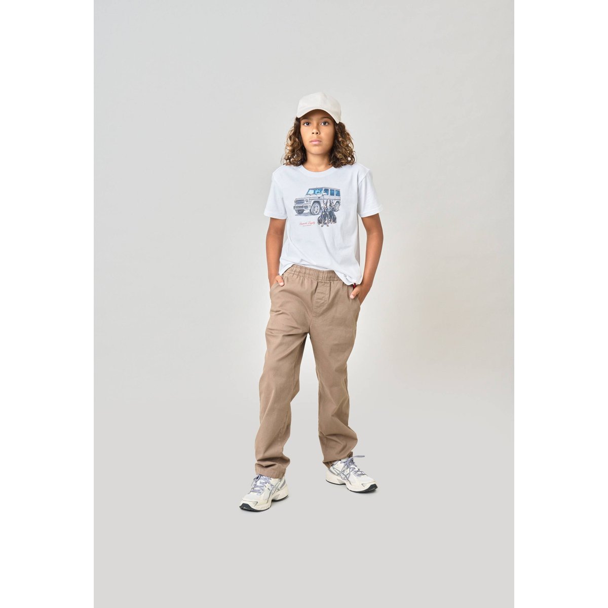 Pantalon relaxed garçon TIALO taupe clair, DEELUXE
