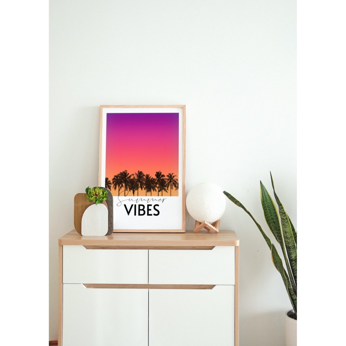 Affiche Summer Vibes 1 blanc, L'AFFICHERIE