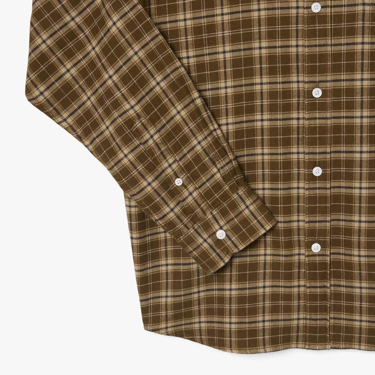 Camicia di flanella, vestibilità regolare quadrati marrone/beige, LACOSTE