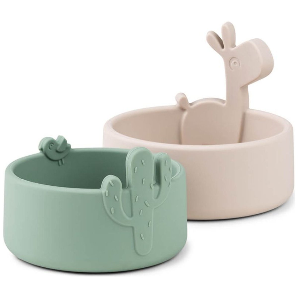 Lot de 2 bols en silicone sable, vert, DONE BY DEER