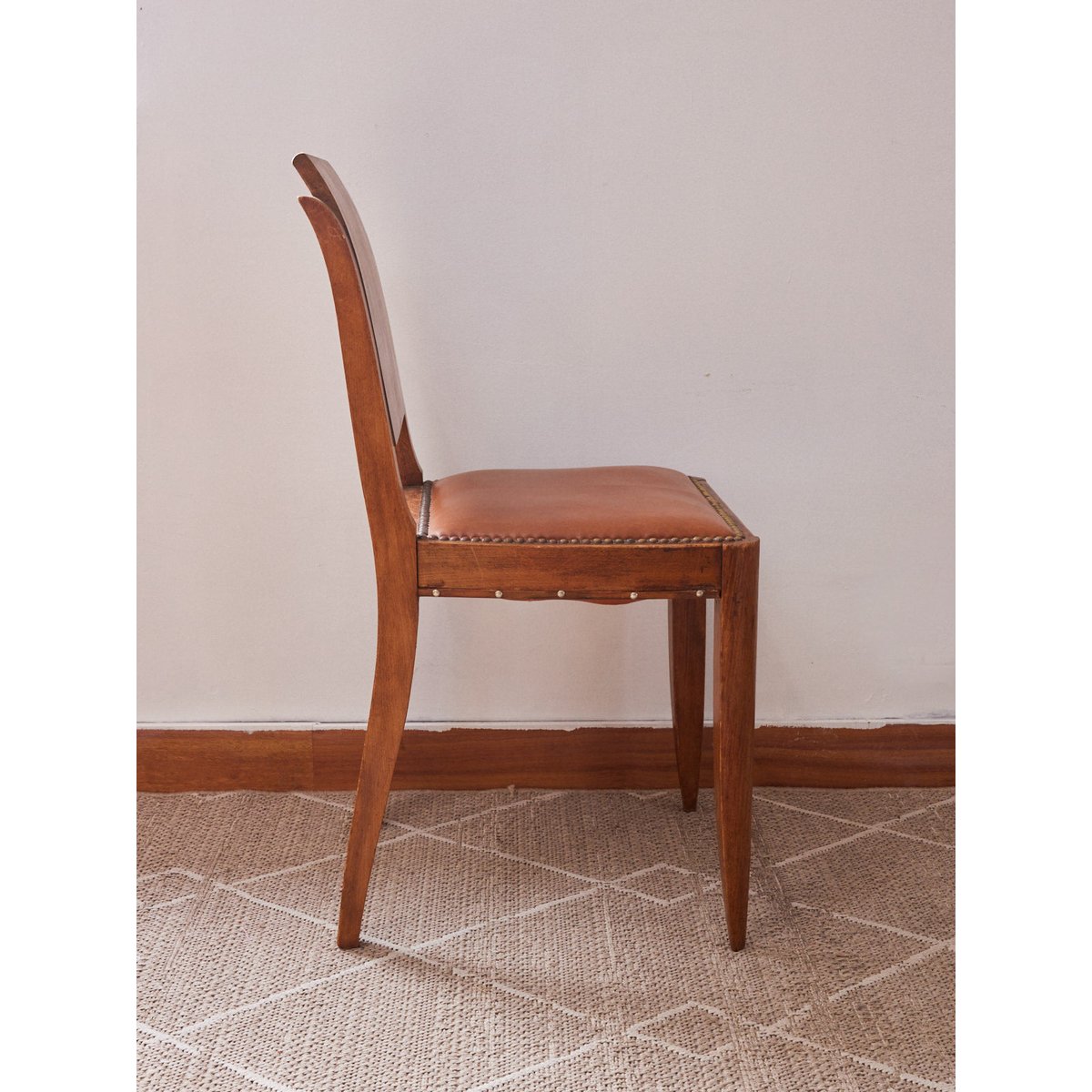 Lot de 4 chaises Art déco Claude N°1341 - Bon état bois clair, DEBONGOUT