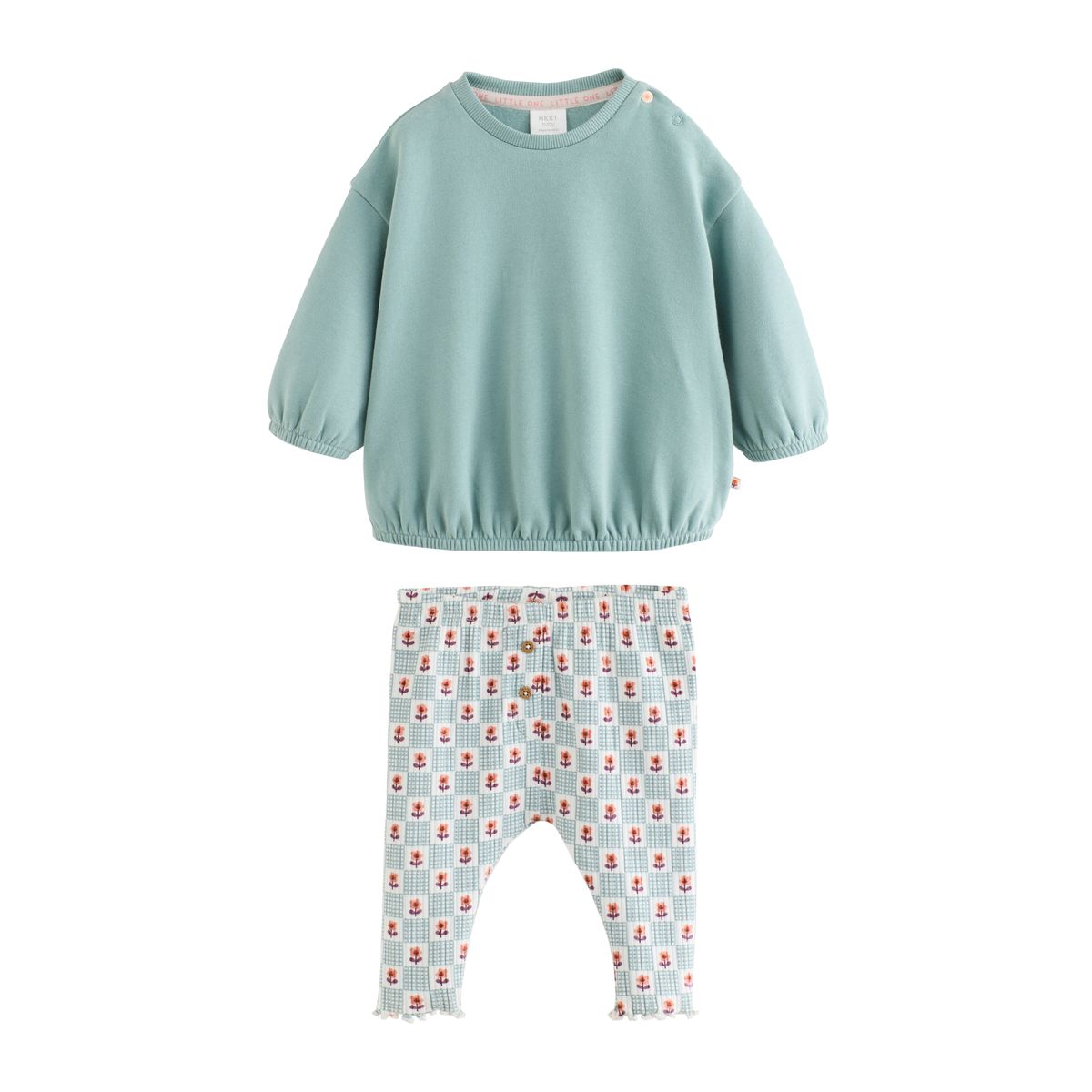 Sweat et legging bébé vert sauge, NEXT
