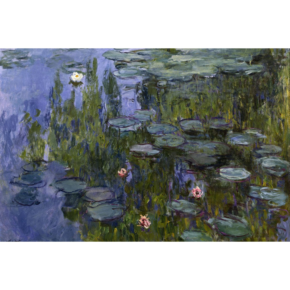Tableau célèbre Les Nymphéas de Claude Monet tableau alu dibond, HEXOA
