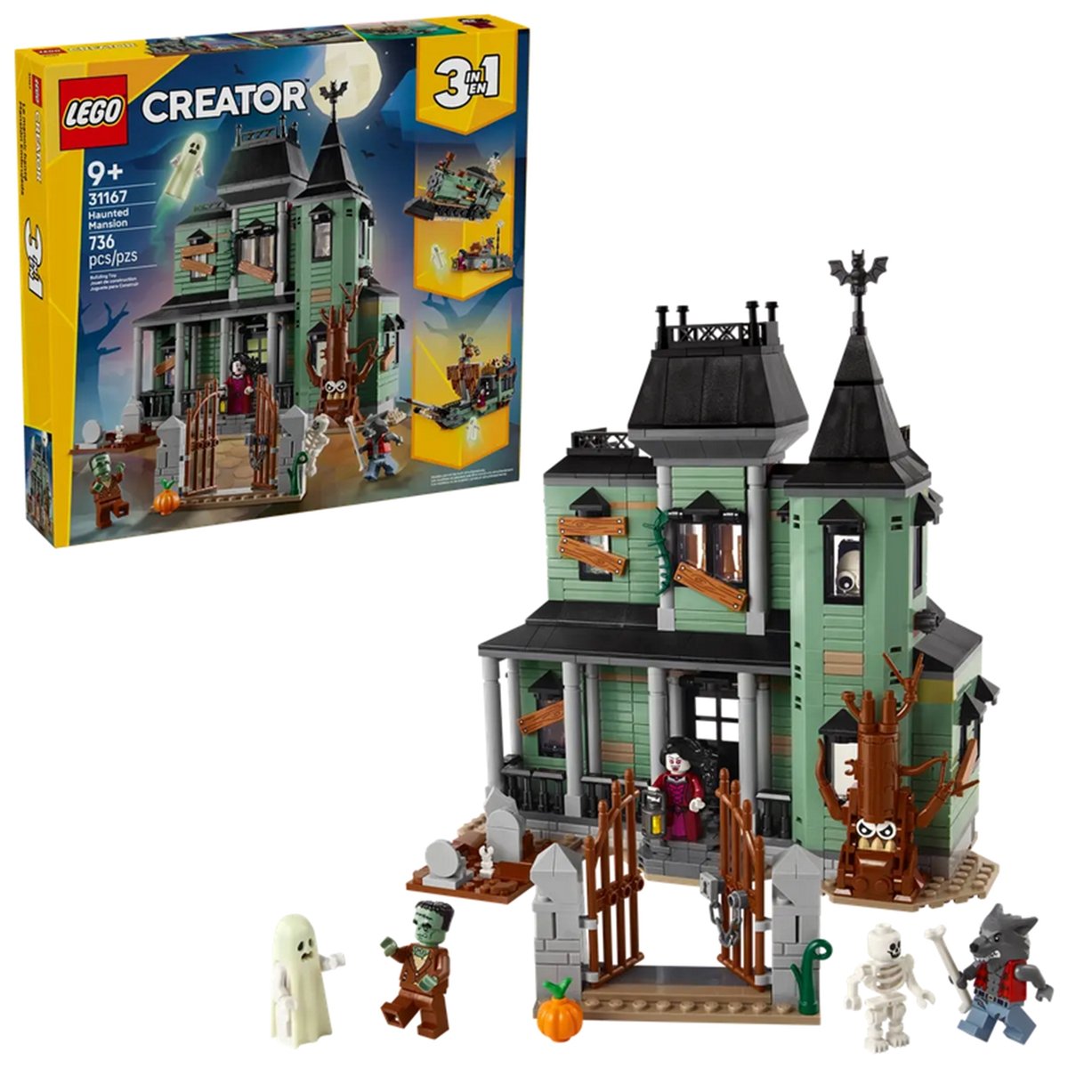 LEGO Creator - Manoir Hanté 31167 : Construisez des Histoires Effrayantes multicolore, LEGO