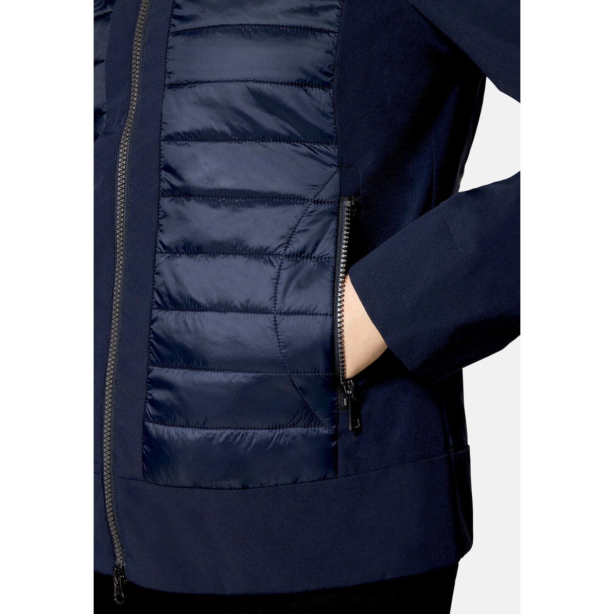 Veste outdoor à capuche amovible bleu foncé, BETTY BARCLAY