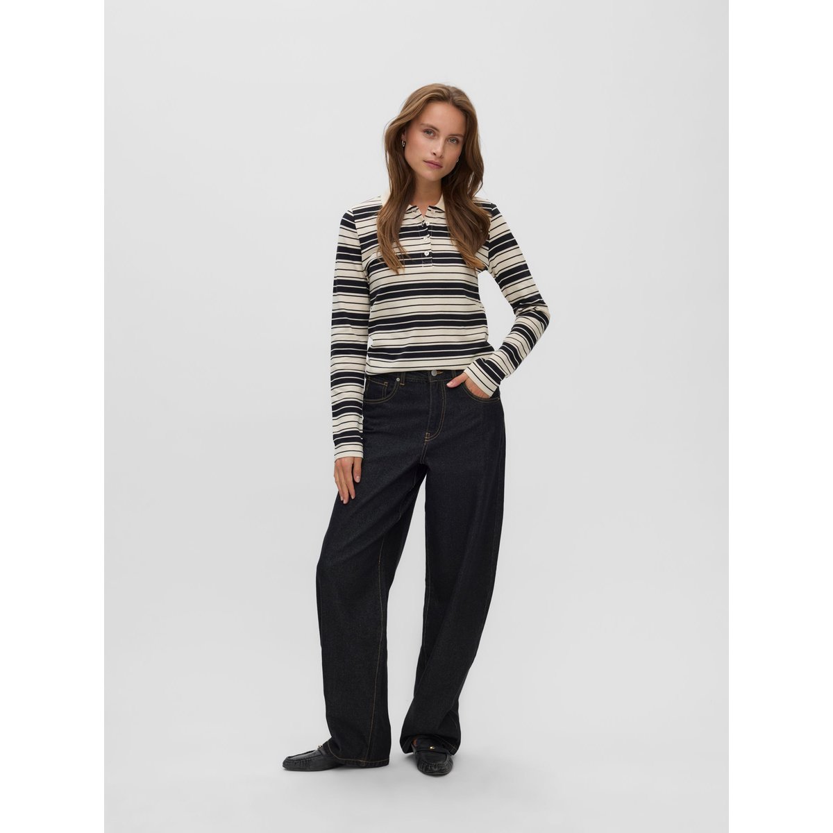 Jean Baggy Fit dark grey denim 1, VERO MODA
