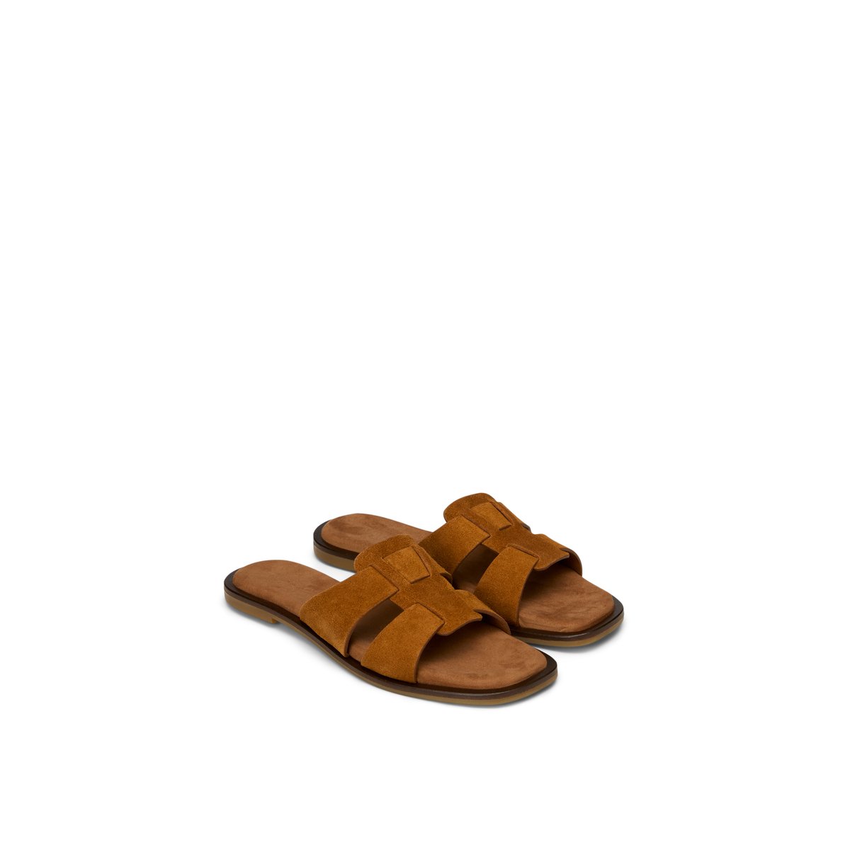 Mule modèle Marit en cuir velours doux braun, MARC O'POLO