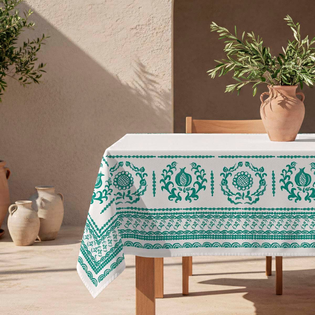 Nappe en coton 100% Mosaic vert, NAF NAF HOME