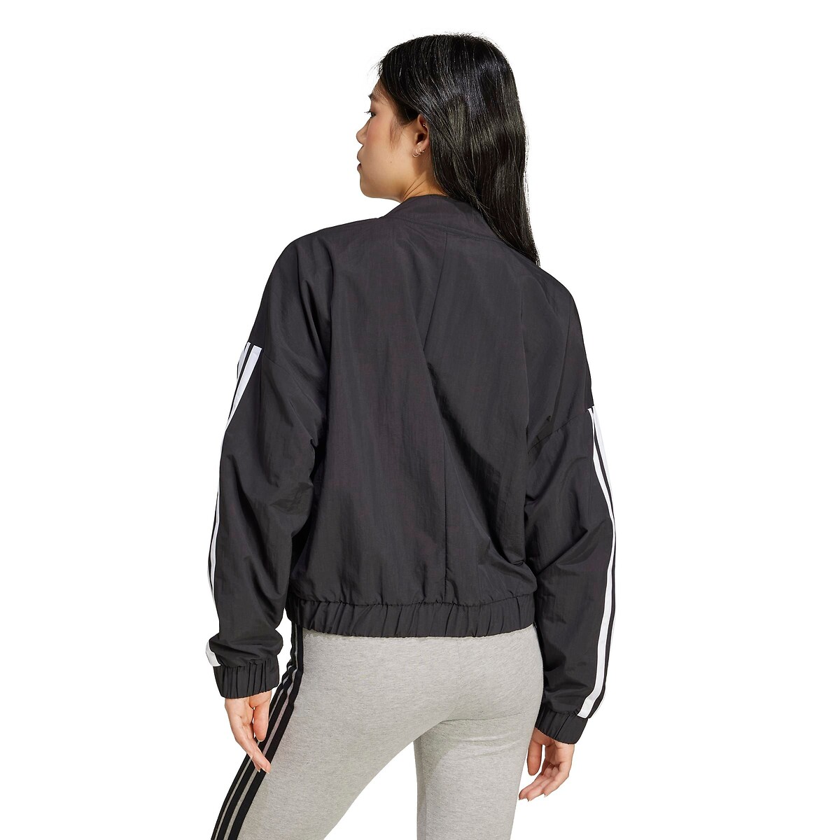 Veste bomber toile 3 bandes ESSENTIALS noir, ADIDAS SPORTSWEAR