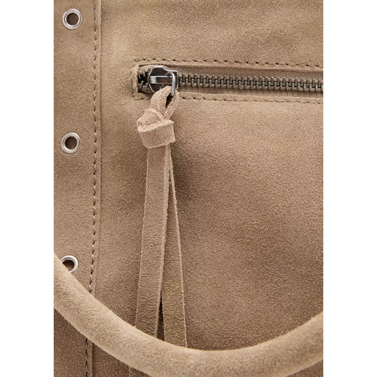 Sac city en cuir sable, MANGO TEEN