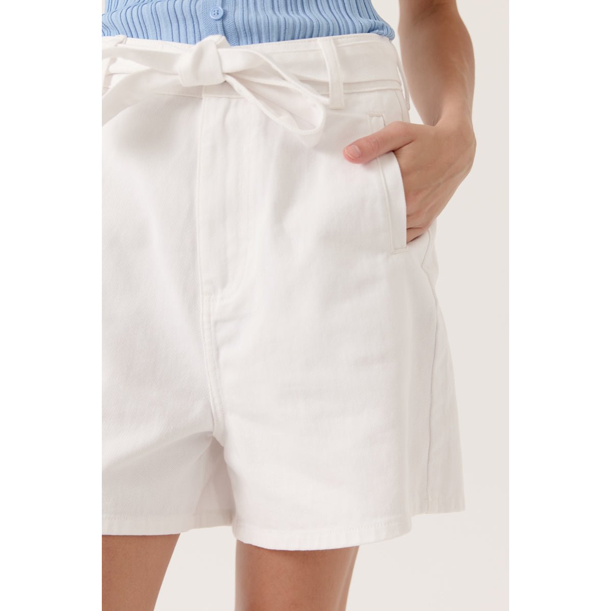 Short taille haute coupe droite Joliane white, ARTLOVE