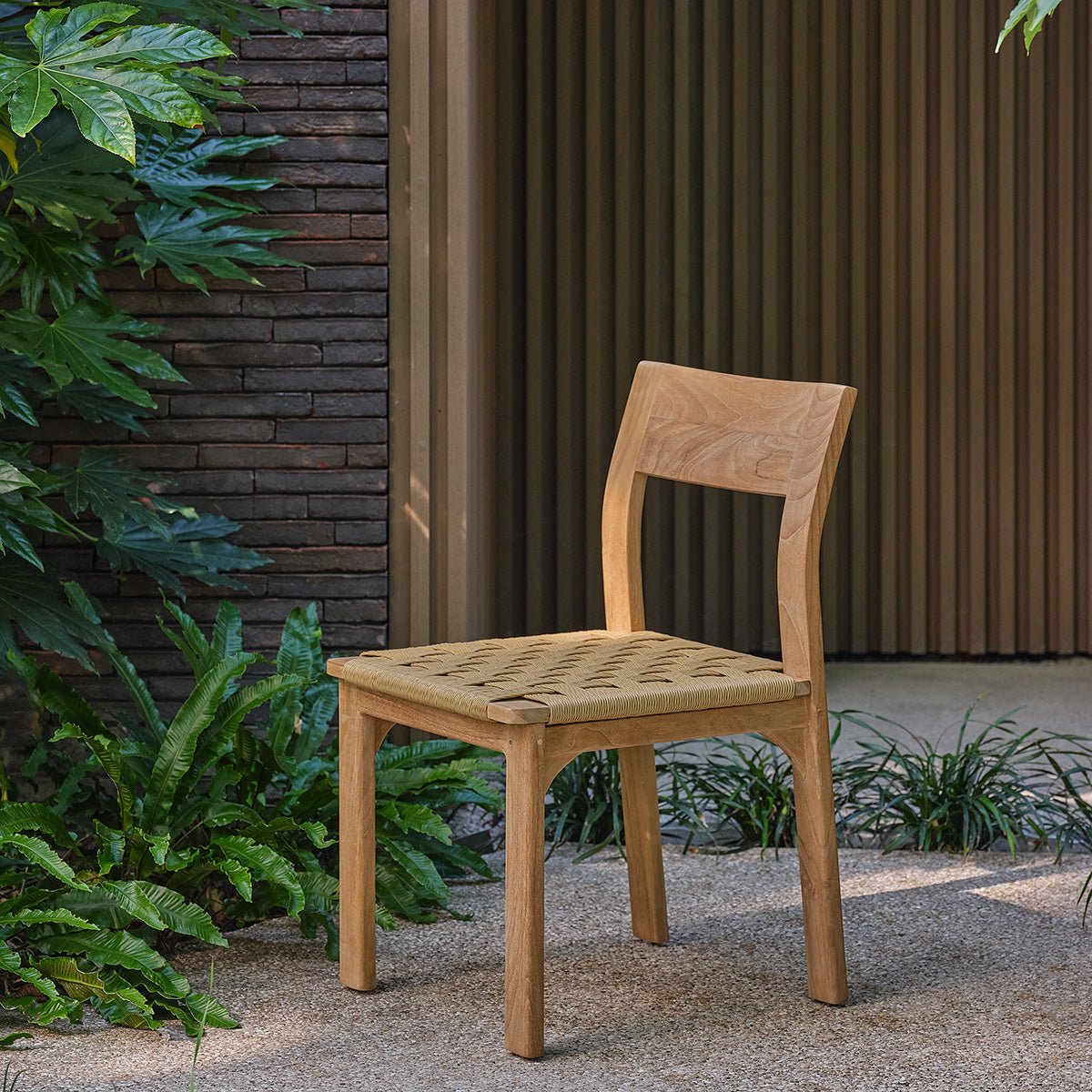Salon de jardin en teck et rotin 4 personnes PIANA naturel, BERAH GETAH