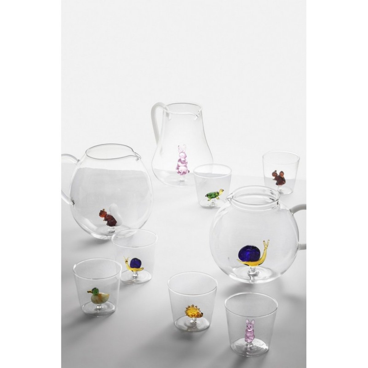 Carafe verre tortue ANIMAL FARM ambre, ICHENDORF