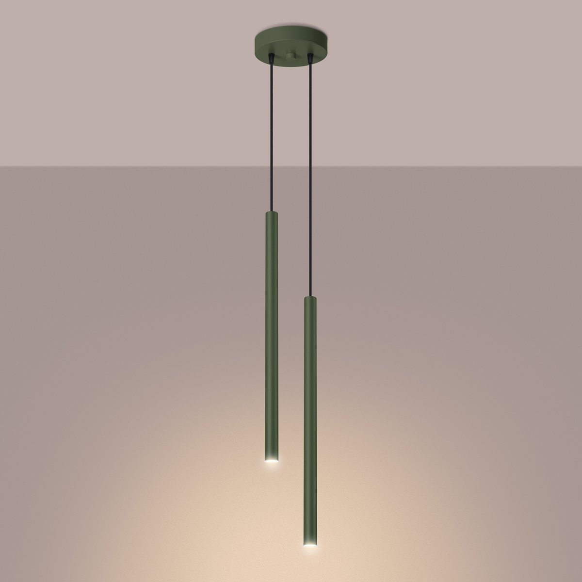 Suspension Acier Vert Olive G9 2 Pastelo vert, EDEN