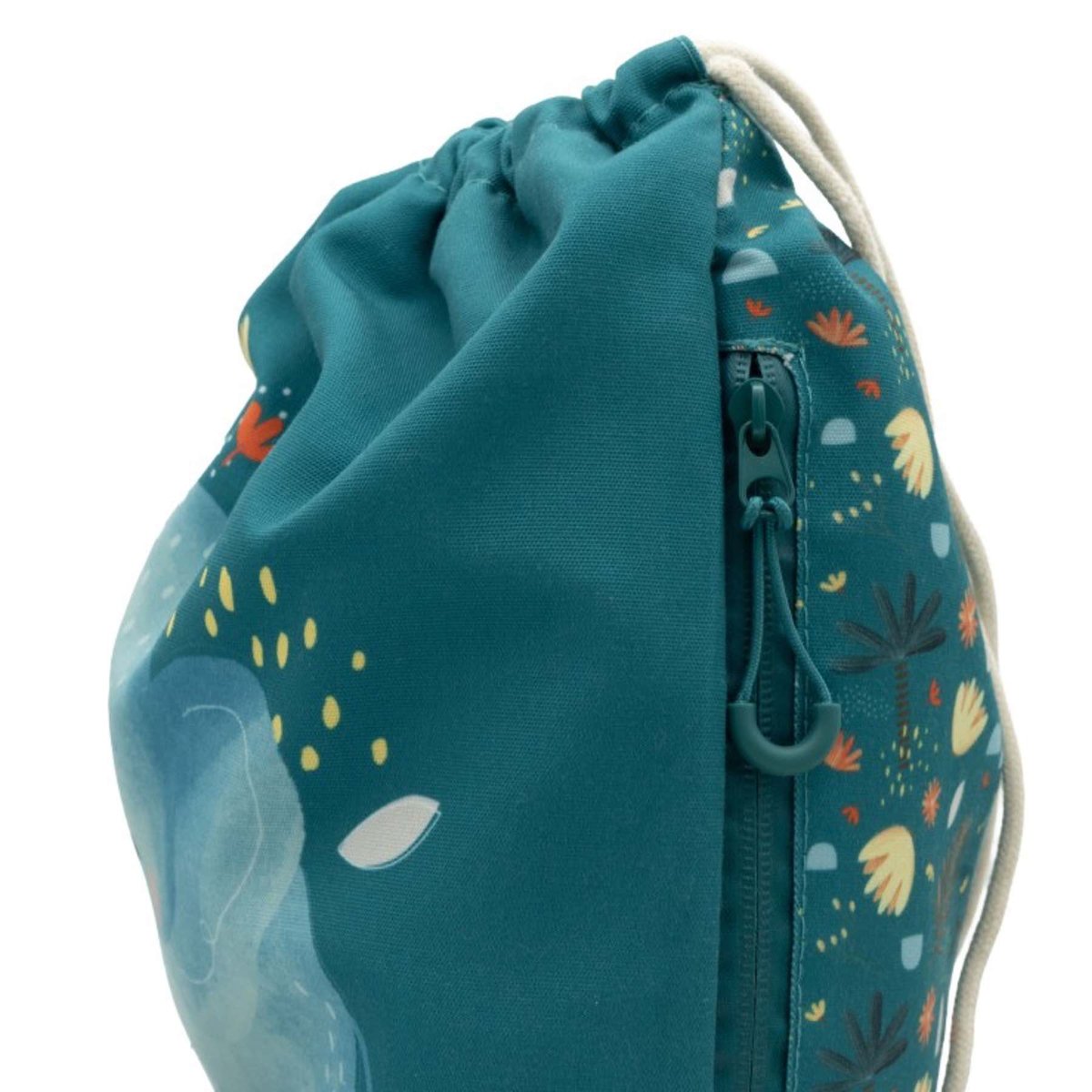 Sac à cordon enfant imperméable pour école piscine et sport ANIMAUX bleu, SASSI