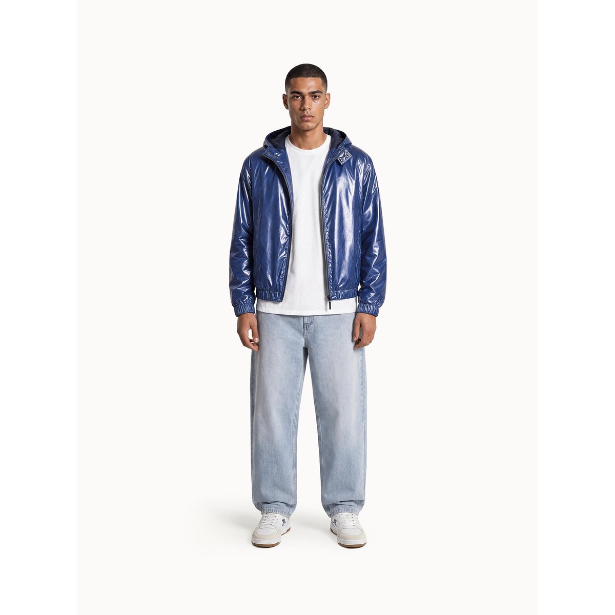 Veste de pluie déperlante effet métallisé Contemporain blue, LE COQ SPORTIF