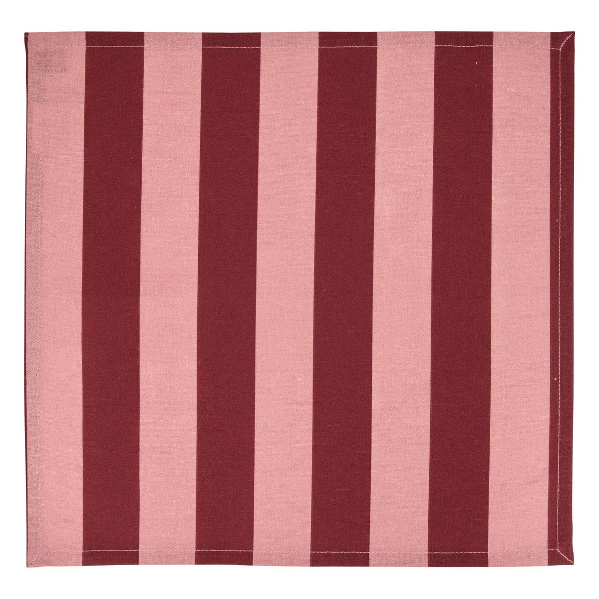 Lot de 4 serviettes de table CHERRY rouge carmin, ATMOSPHERA