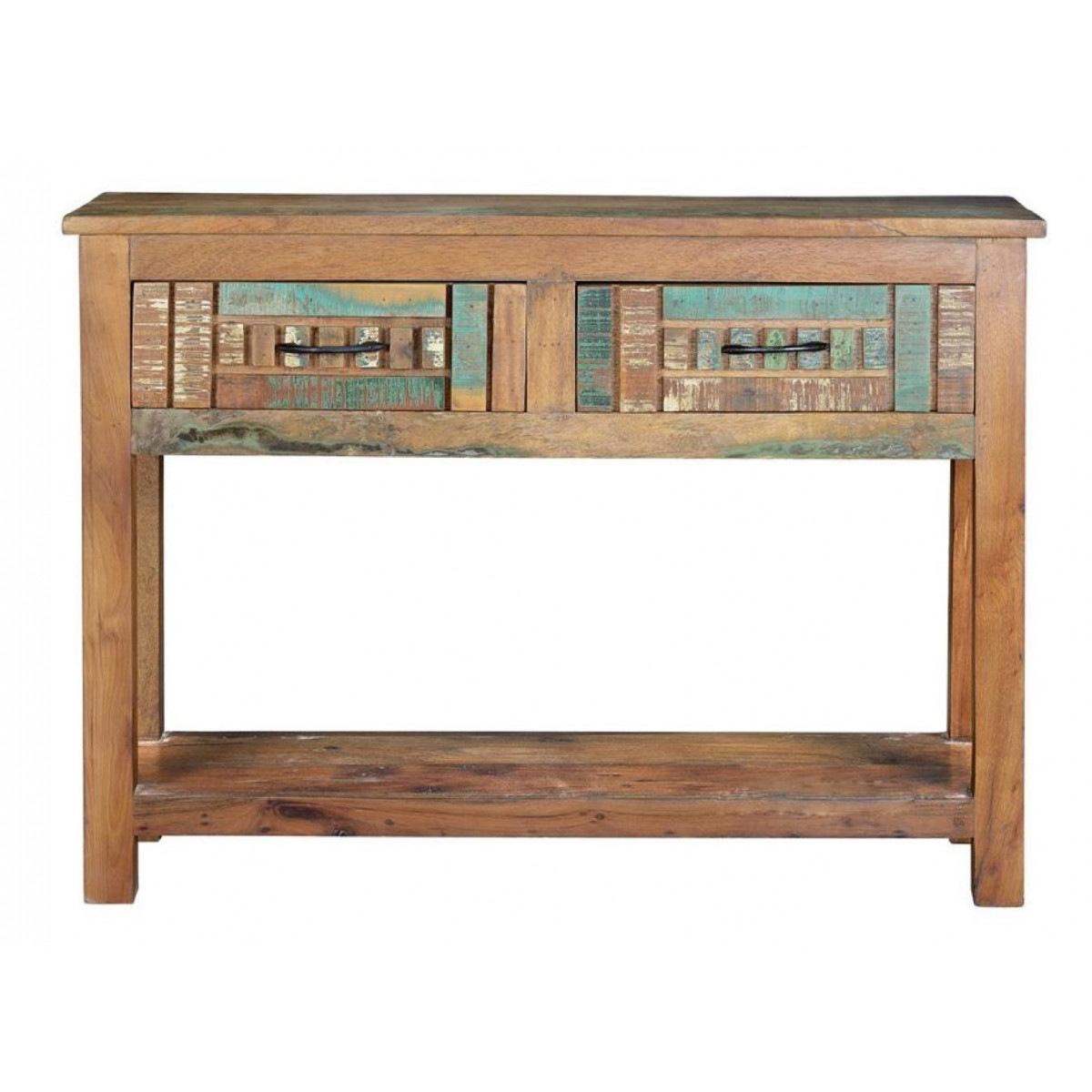 Console 2 tiroirs - CALYPSO marron, DECORATION D’AUTREFOIS