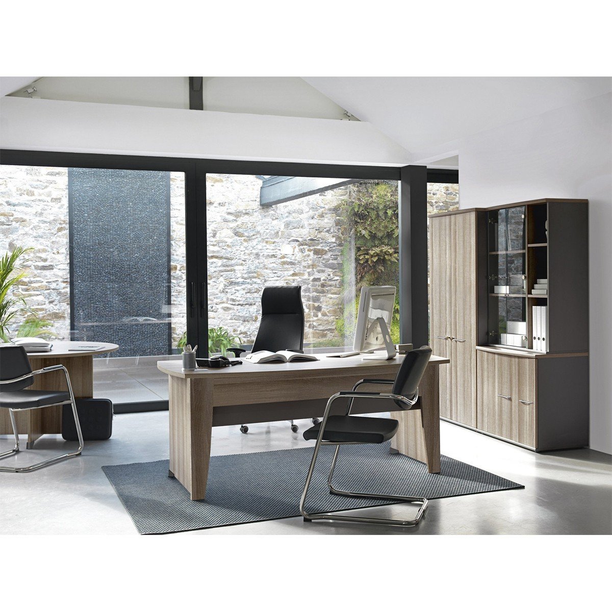 Rangement bas 3 portes  solide et élégant beige, GAMI