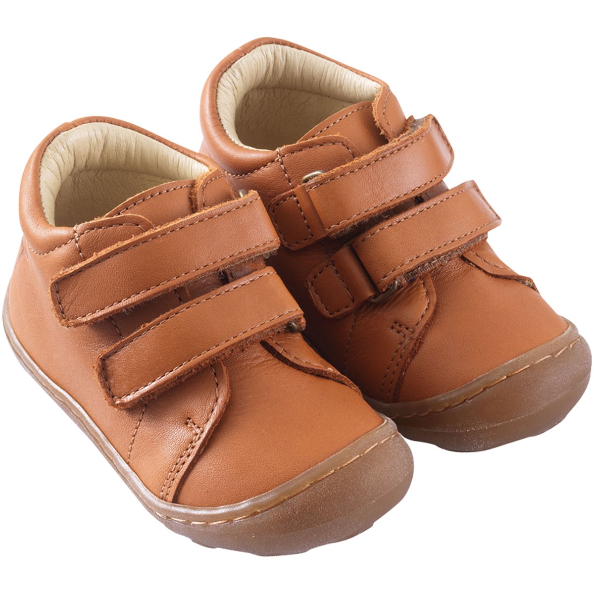 Baskets cuir marche débutante Pumpy marron, TICHOUPS