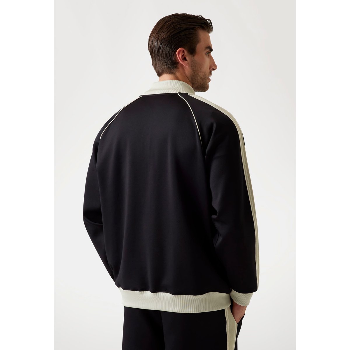 Sweat-Shirt Zippé Néoprène noir, GUESS