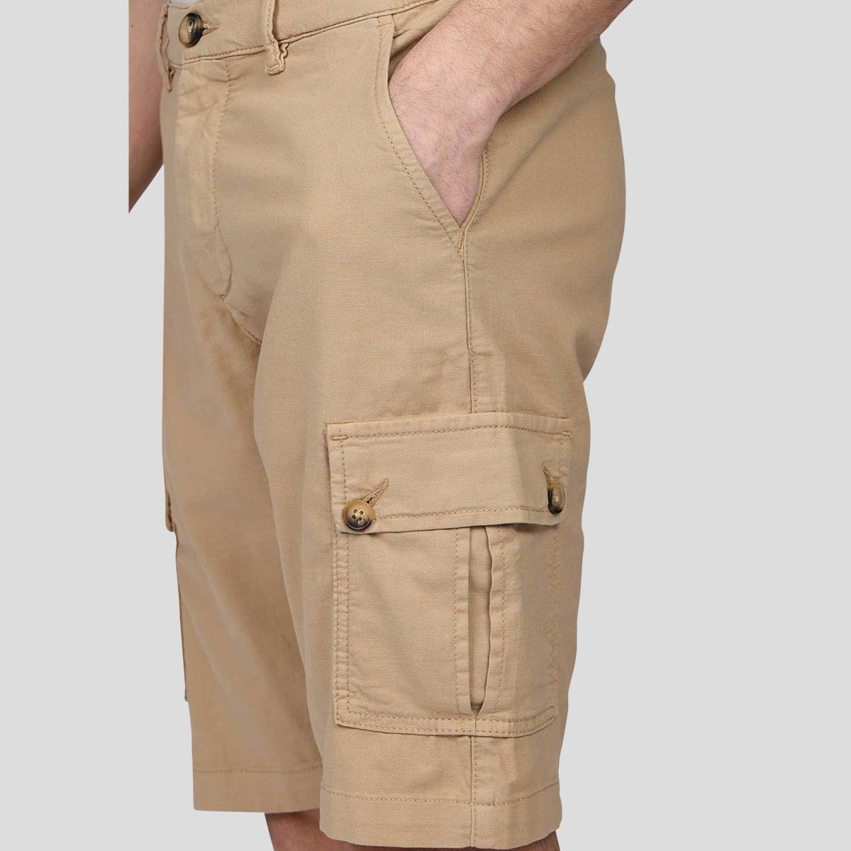 Bermuda cargo beige, MISE AU GREEN