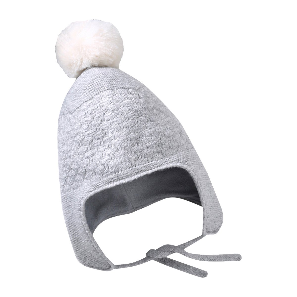 Ensemble bonnet, snood et moufles gris chiné, VERTBAUDET