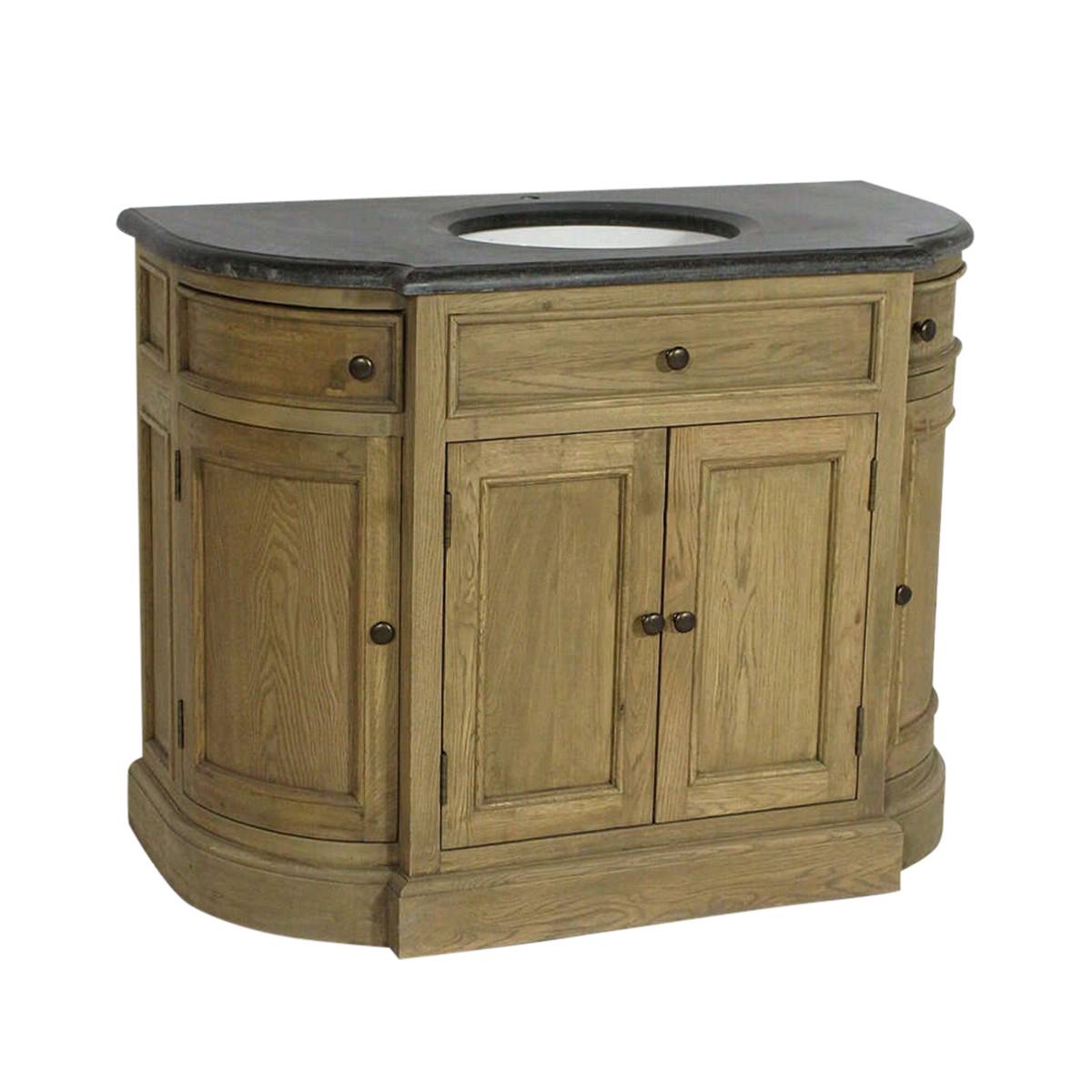 Meuble sous vasque en bois de chêne GAIA bois clair, MADE IN MEUBLES 