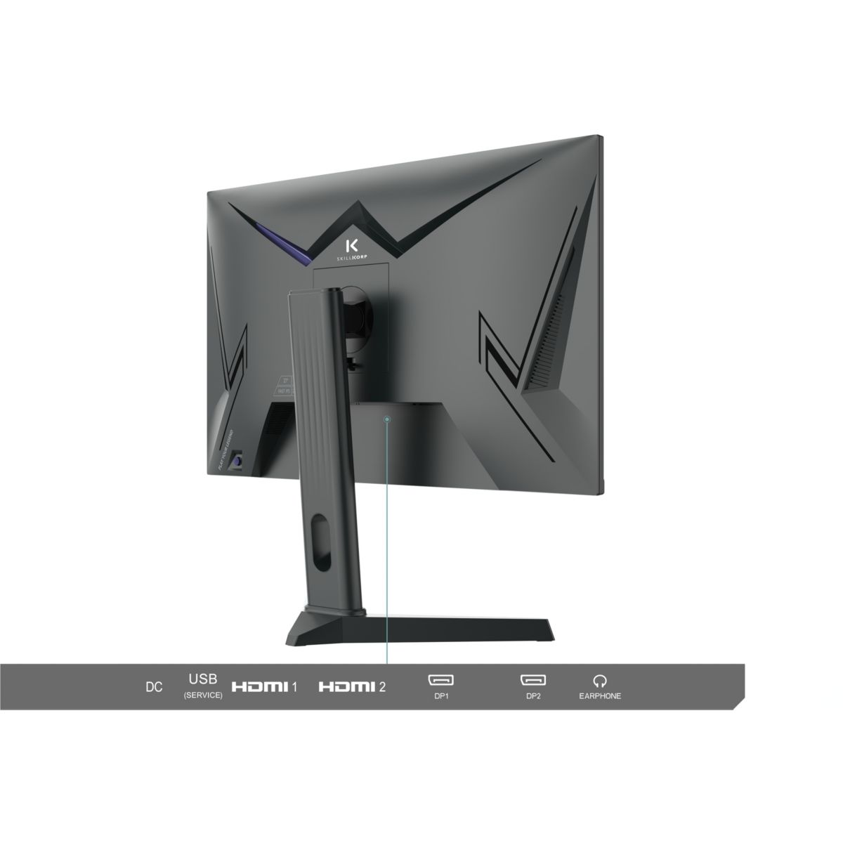 Ecran PC Gamer M27 27" QHD 200Hz Fast IPS HDMI 2.1 AMD FreeSync couleur unique, SKILLKORP