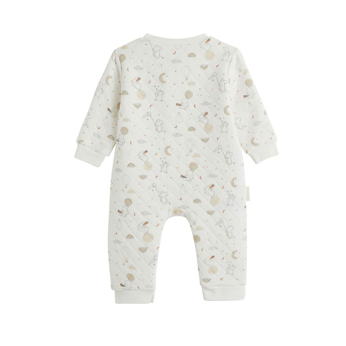 Combinaison bébé en molleton et chaussons Eliah ecru, PETIT BEGUIN