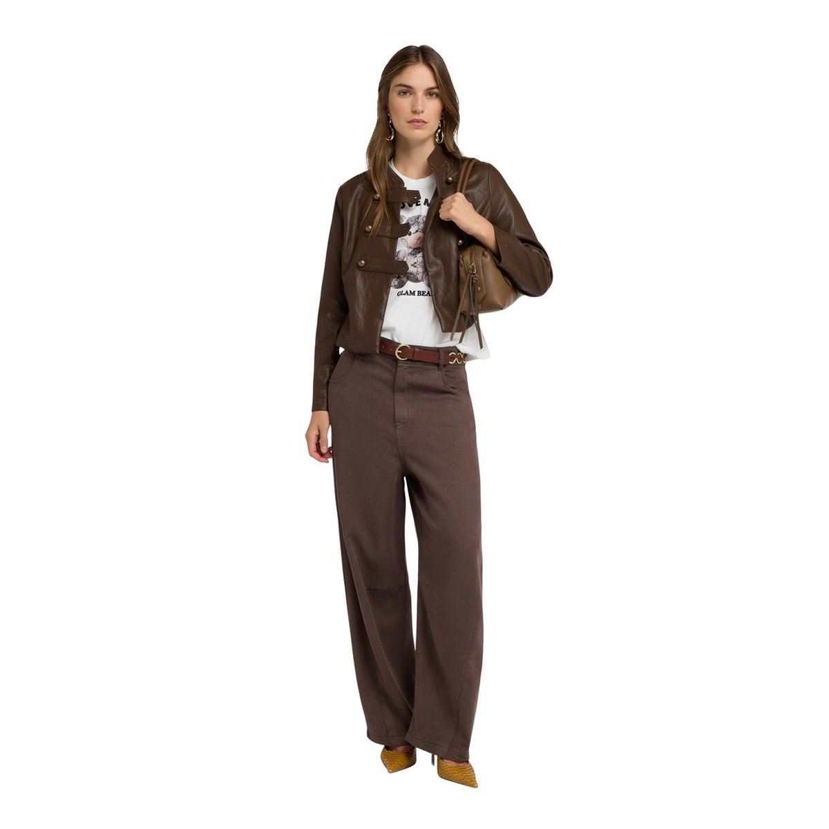 Pantalon barrel marron, MOTIVI
