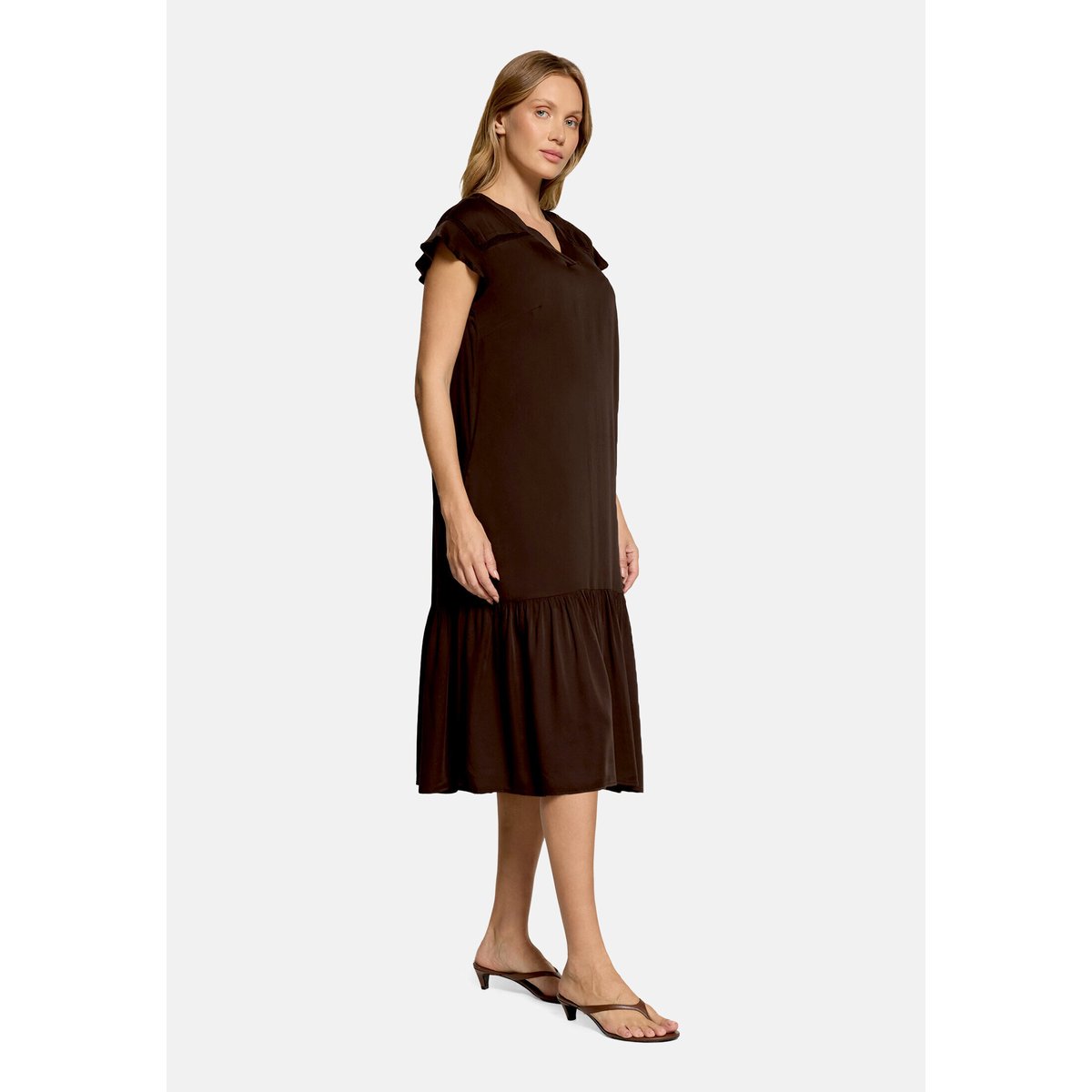 Robe casual à manches à ailettes molé, CARTOON