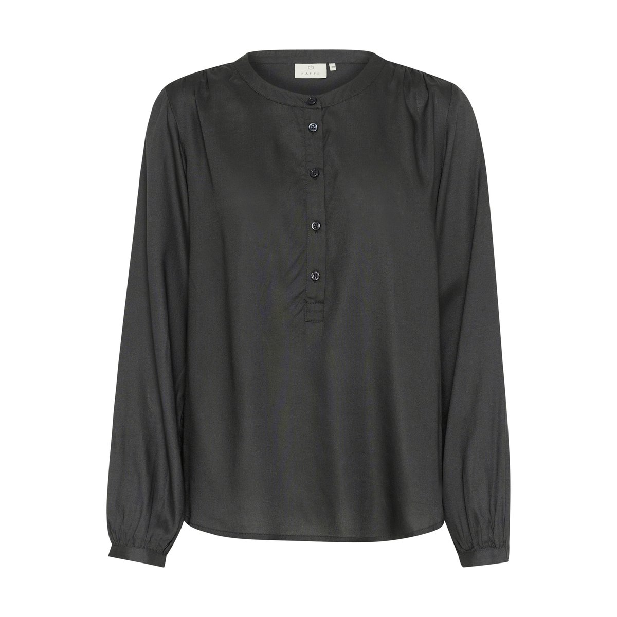 Long sleeved blouse noir black oyster, KAFFE