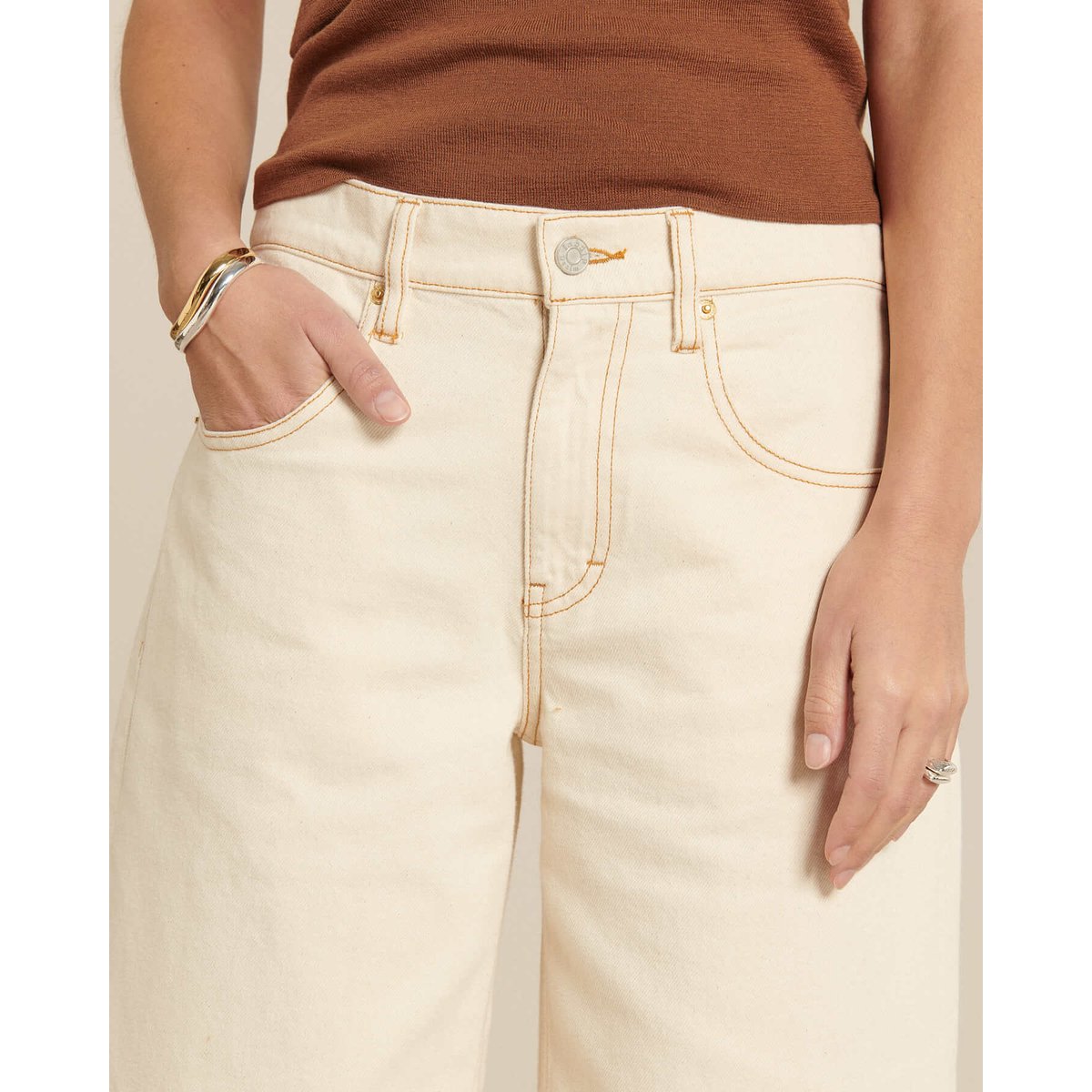 BERMUDA DENIM AUTHENTIQUE ecru, LABDIP