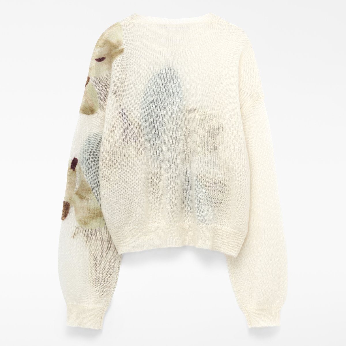 Pull à effet feutré en mélange mohair multicolor, ADOLFO DOMINGUEZ