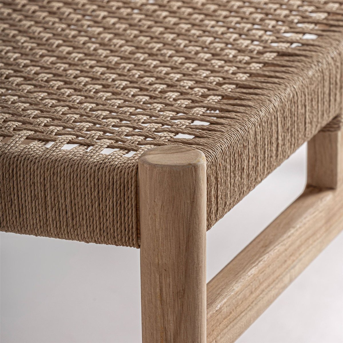 Banc en teck massif, Finition vieillie marron teck vieilli naturel, RECOLLECTION