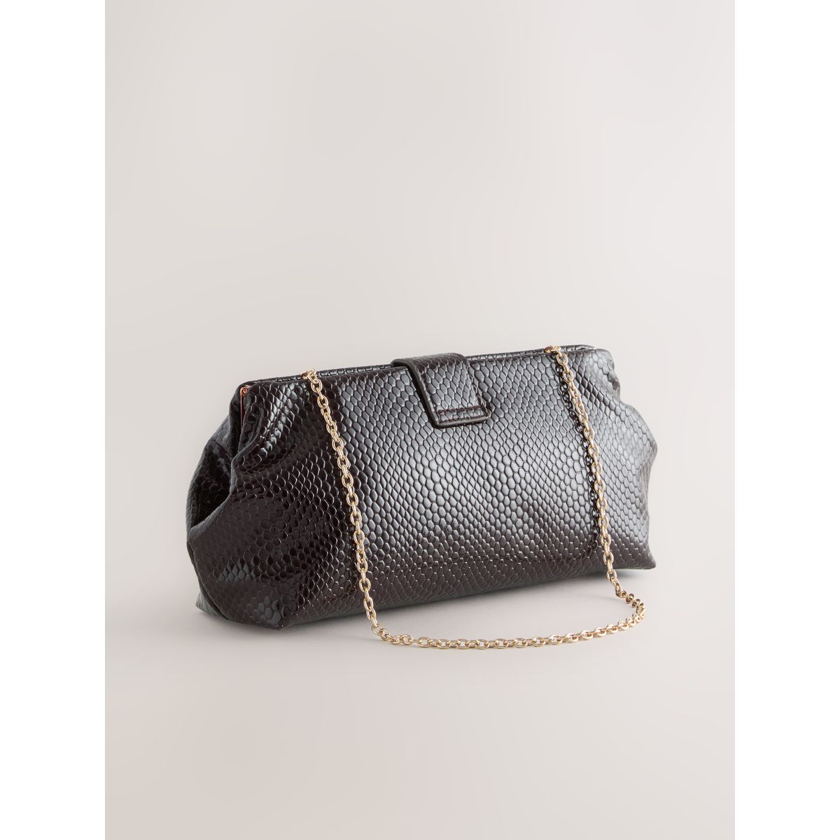 Pochette aux dimensions généreuses marron chocolat, NEXT