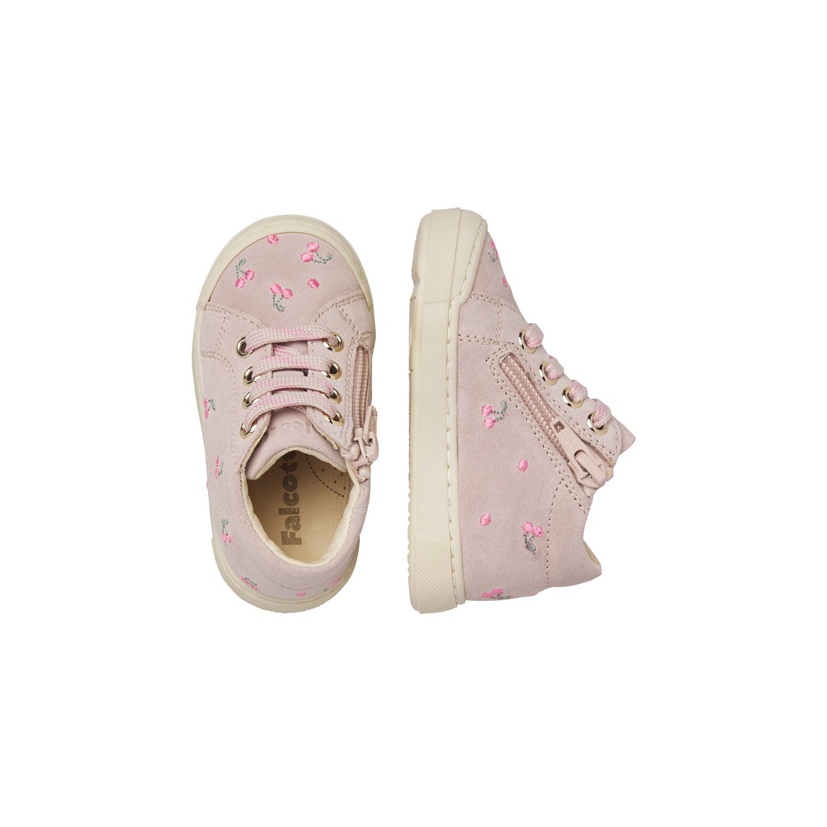 Sneakers en daim SNOPES EMBR.CHERRY ZIP rose poudré-, FALCOTTO