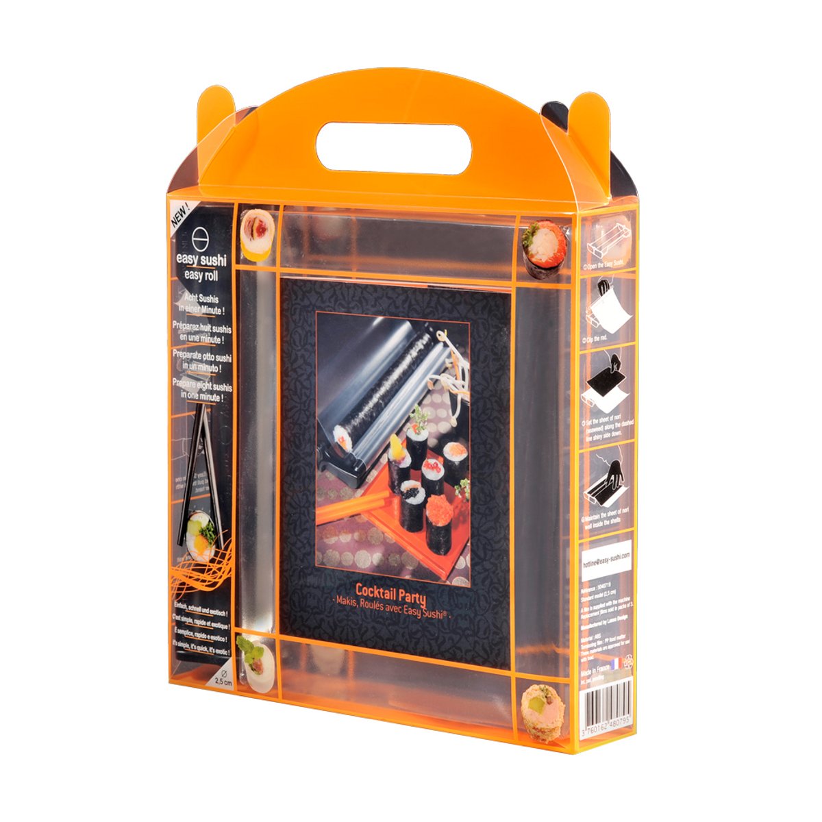 Coffret Easy Sushi 2,5 cm avec livre Cocktail Party noir, EASY SUSHI
