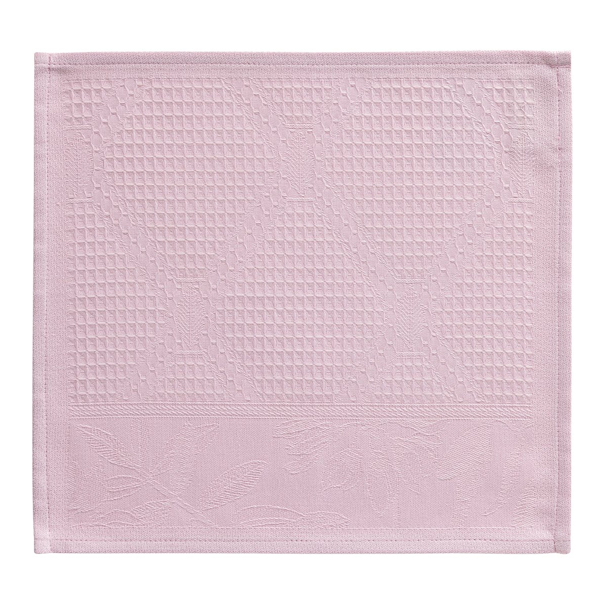 Carré visage 205 g/m², POIS DE SENTEUR rose, LE JACQUARD FRANCAIS