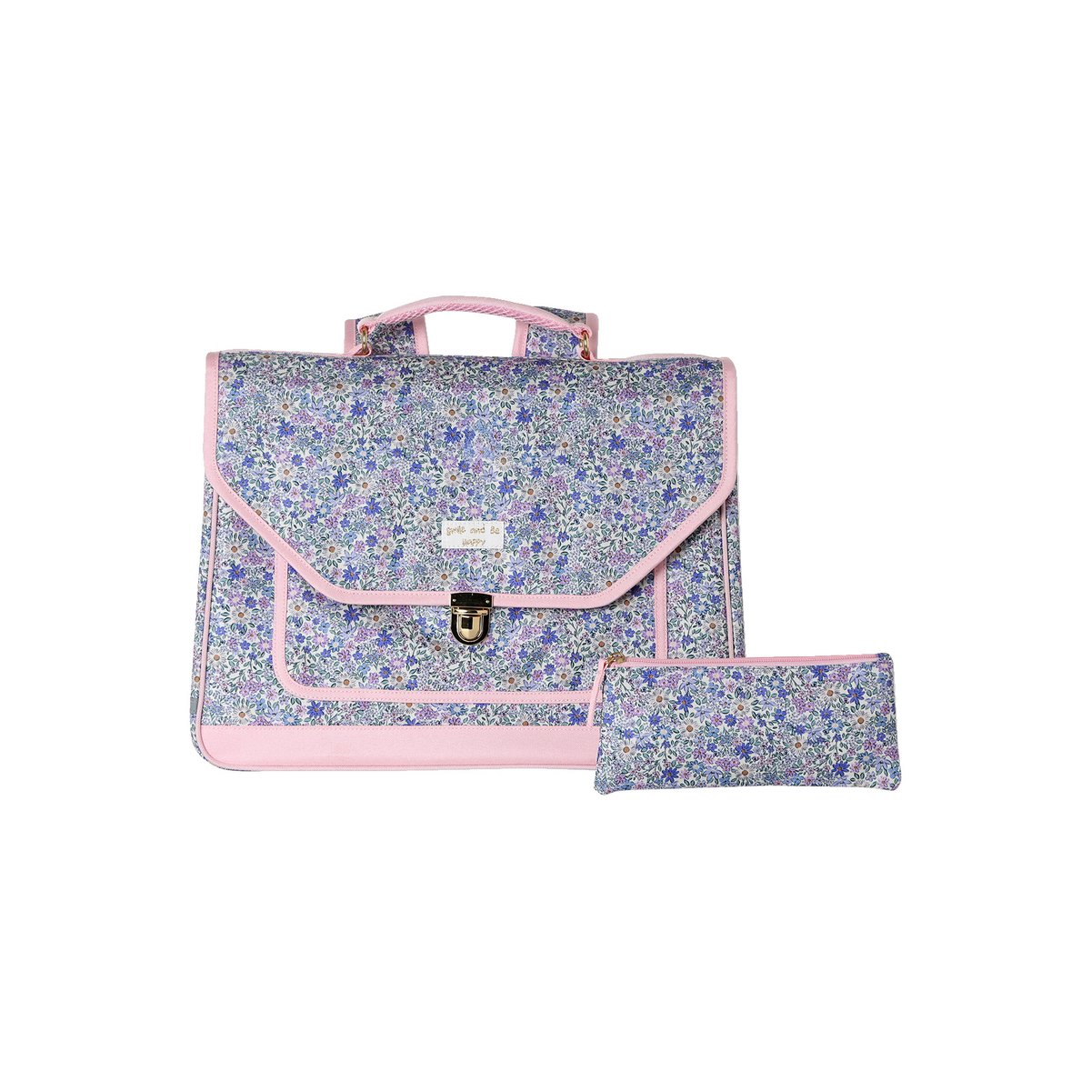 Cartable lilas poudré, VERTBAUDET