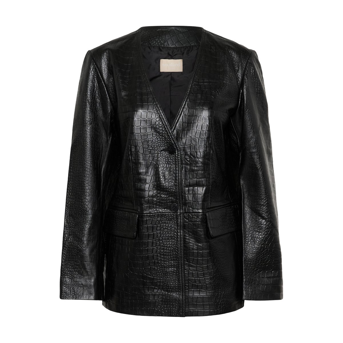 Veste en cuir noir, SOAKED IN LUXURY