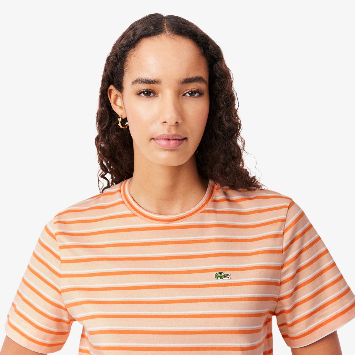 T-shirt jersey rayé rose-4aw, LACOSTE