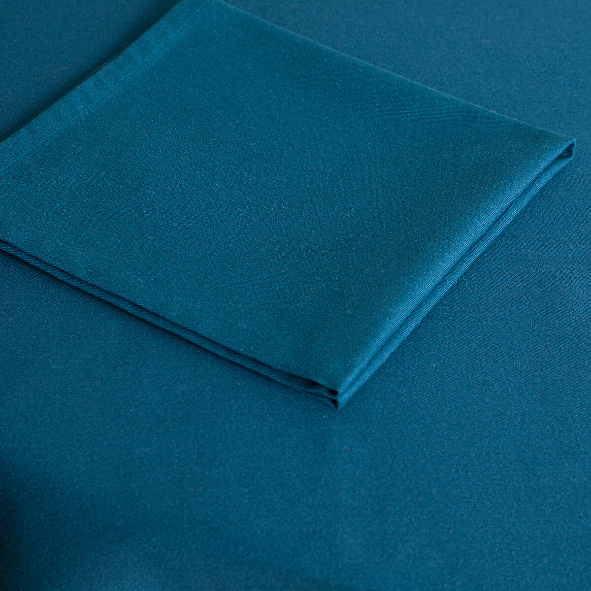 Nappe ronde anti-tache coton SCENARIO bleu de prusse, LA REDOUTE INTERIEURS