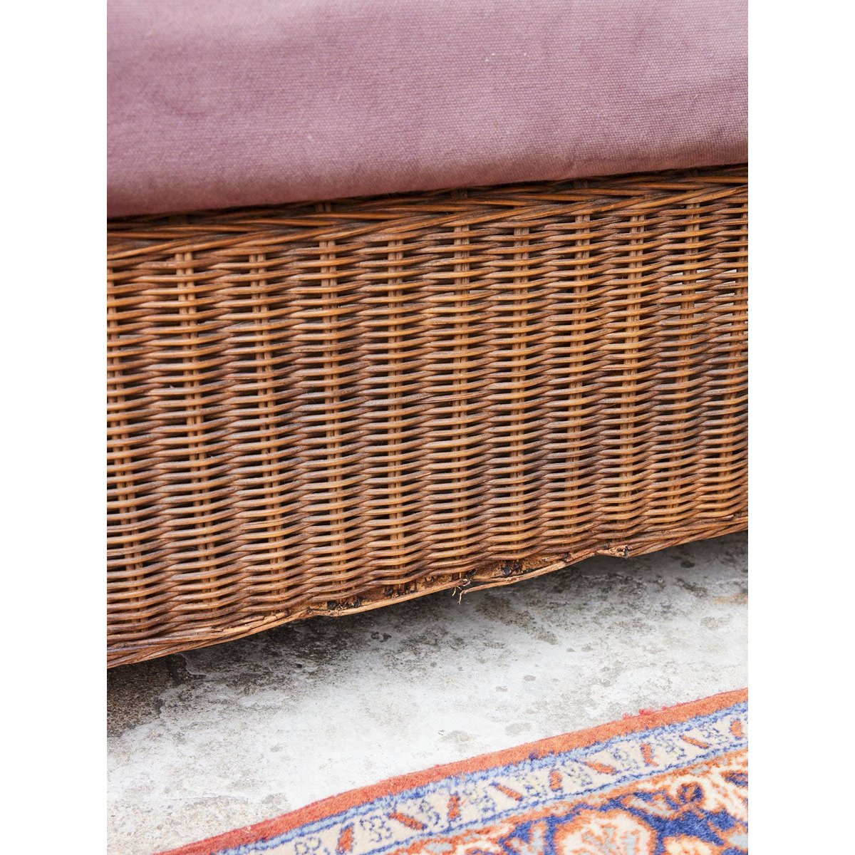 Canapé en rotin vintage Jacques N°143 - Bon état marron, DEBONGOUT