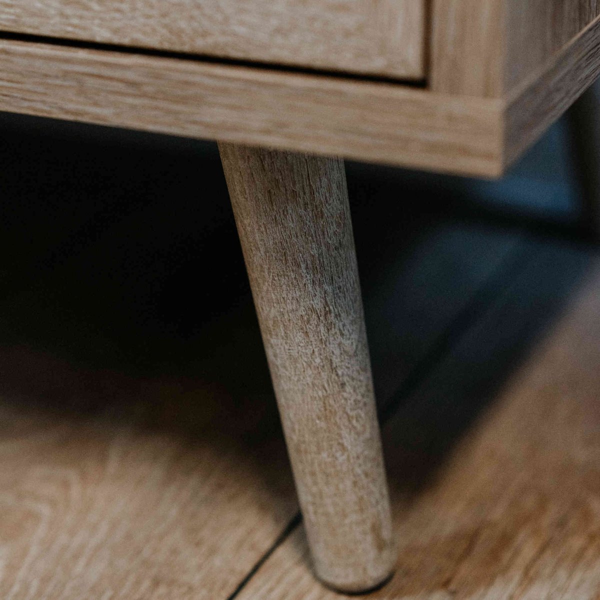 Meuble à chaussures 3 tiroirs imprimé cannage bois clair, TERRE DE NUIT